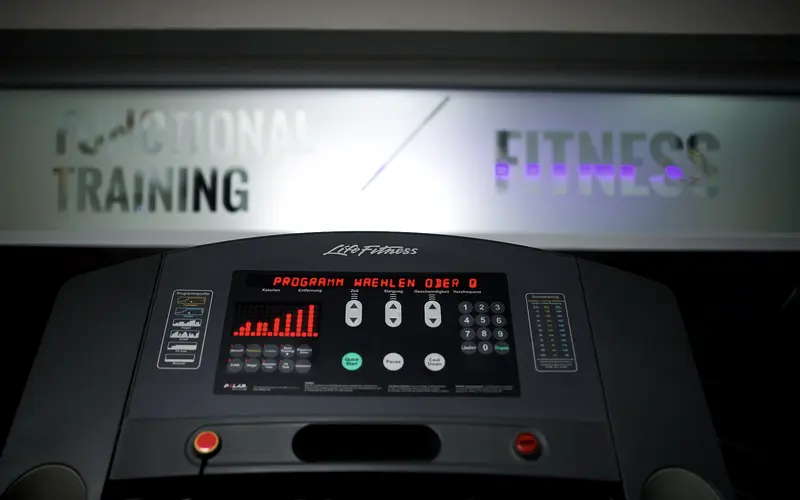 Fitness center with equipment